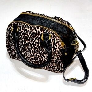 NWOT J. Crew Bienniel Medium Satchel Calf Hair Leopard